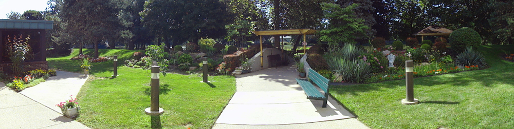 River Park Plaza outside garden